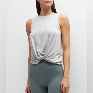 Spiritual Gangster tan Knotted Muscle Tank sz S